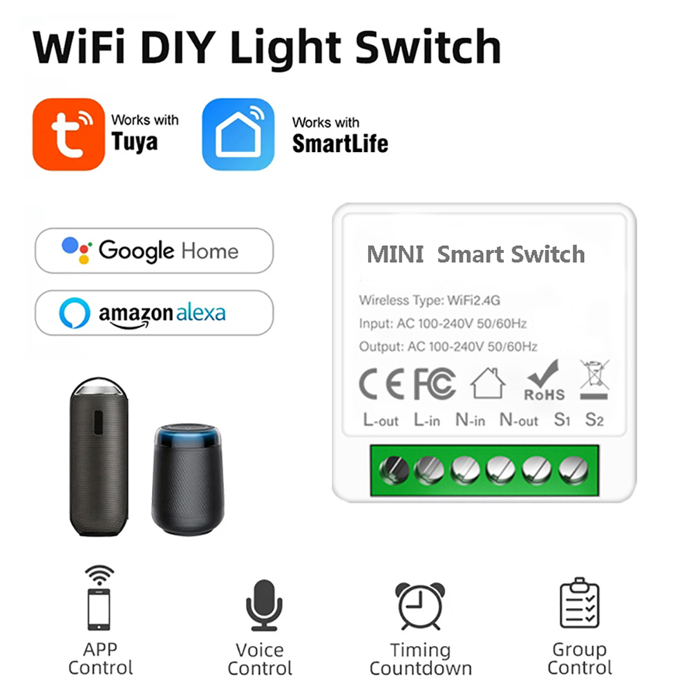2 Way Control Tuya Mini 16A Wi - Home Automation Diy 评论和价格